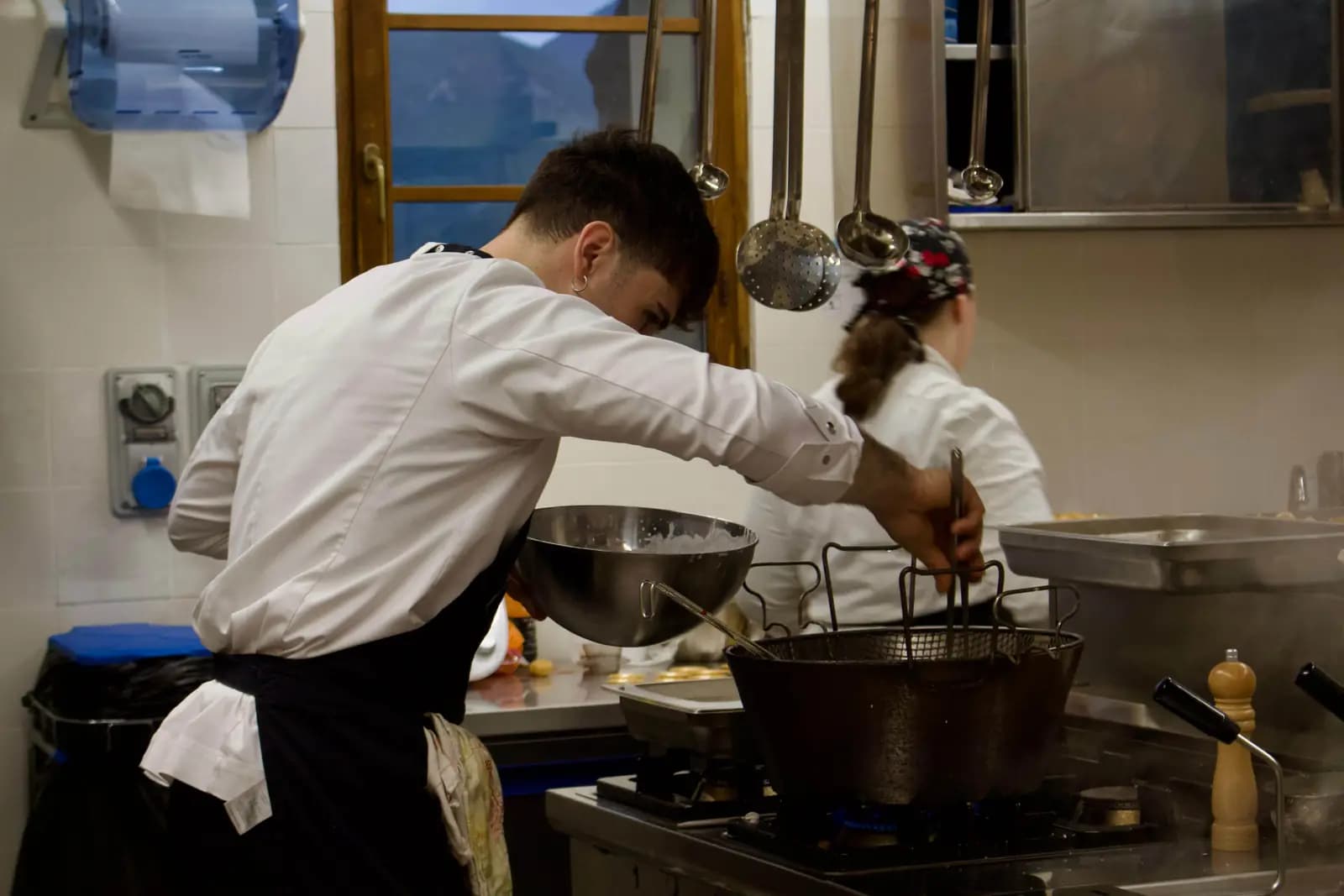 La cucina durante il servizio